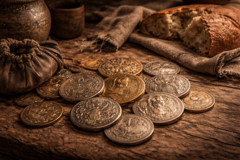 Ancient everyday money used in daily life across early societies