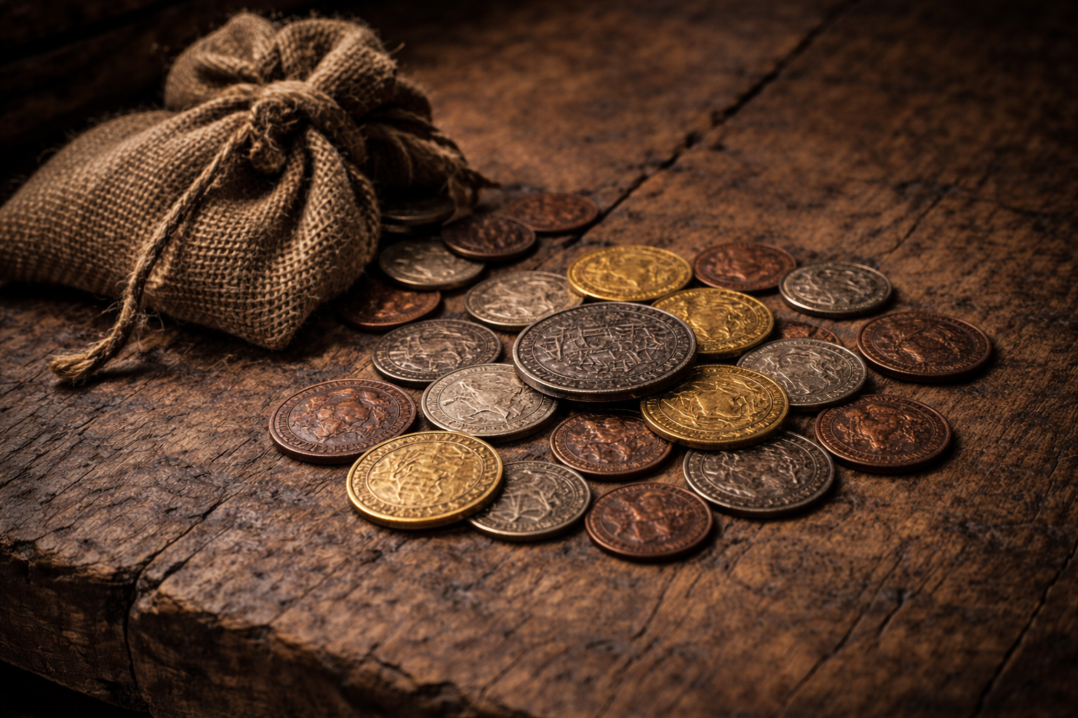 Common coins people carried and touched every day.
