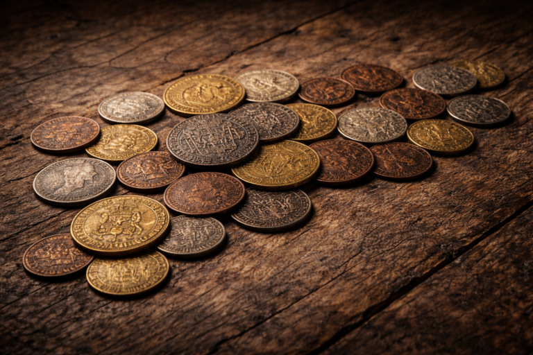 Everyday coins shaping daily life through history.