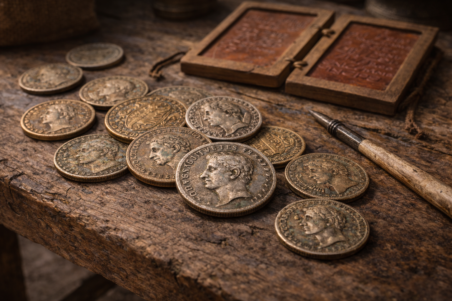 Ancient Roman coins showing how money worked in daily Roman life