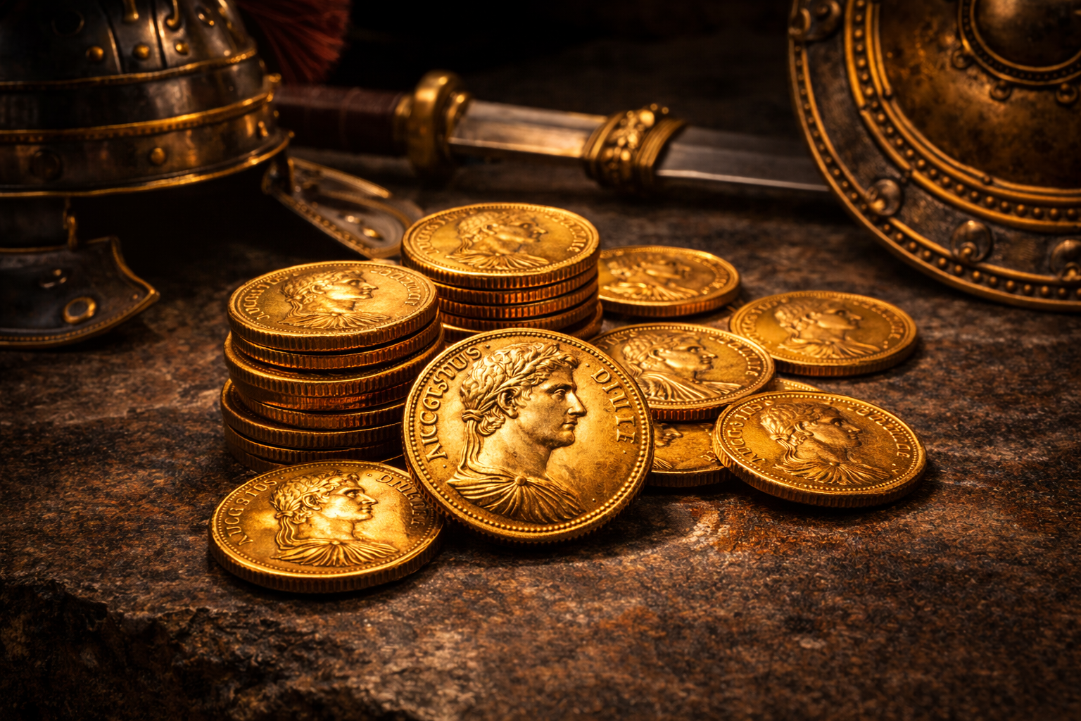 Aureus used in military payments and imperial distribution