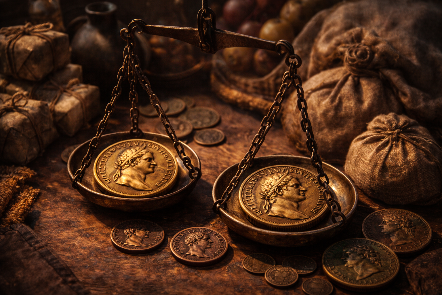 Dupondius coins used for balanced medium payments in Roman trade