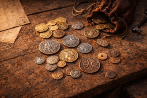 How people used money in daily life in the past.