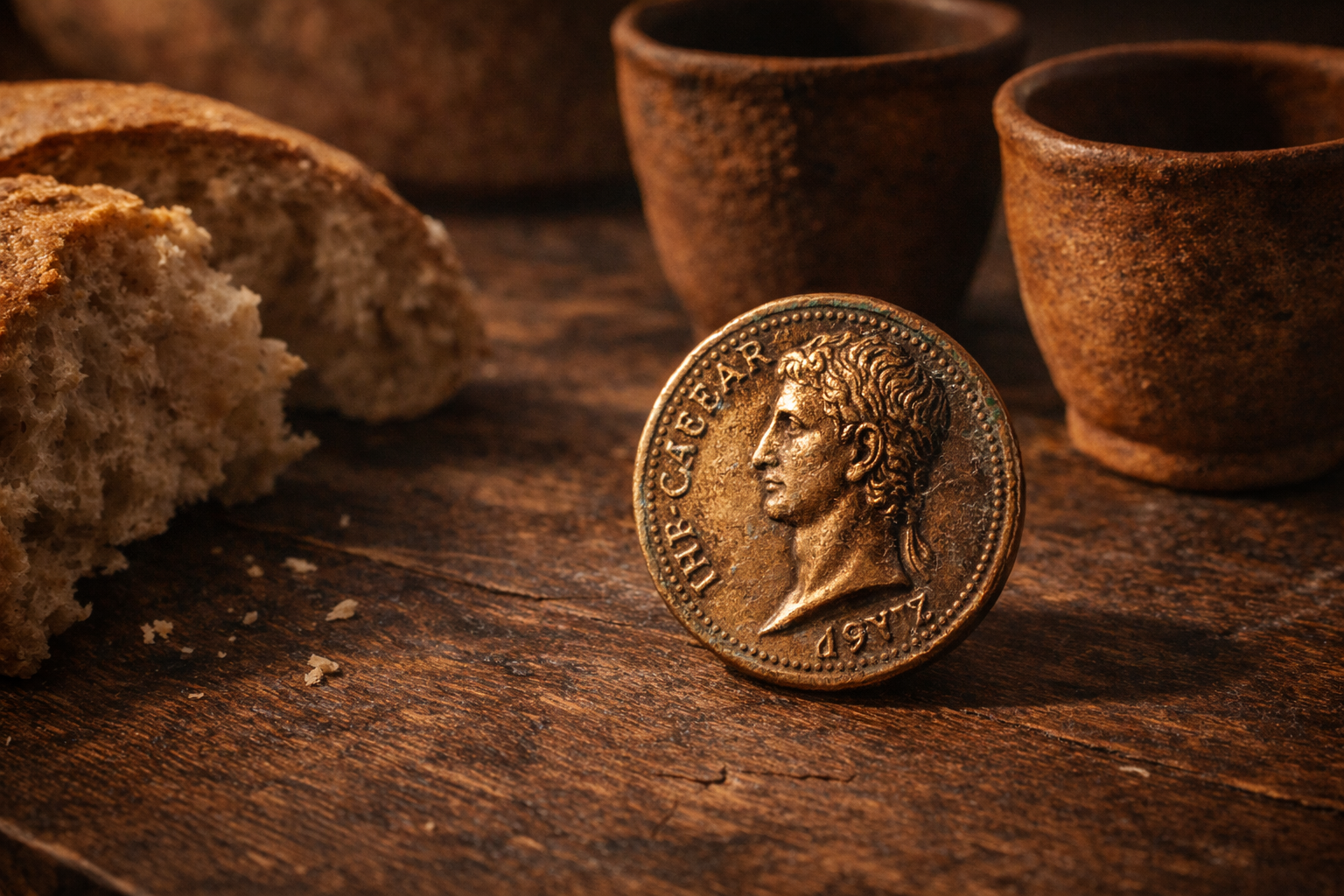 Roman as coin used for small everyday purchases in ancient markets