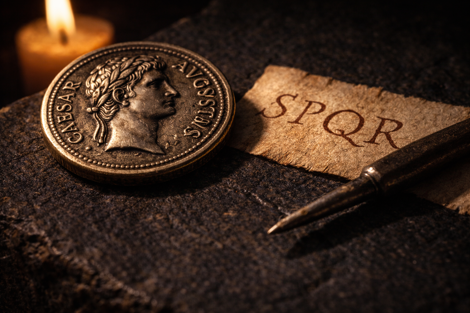 Roman coin inscriptions and titles carrying hidden messages.