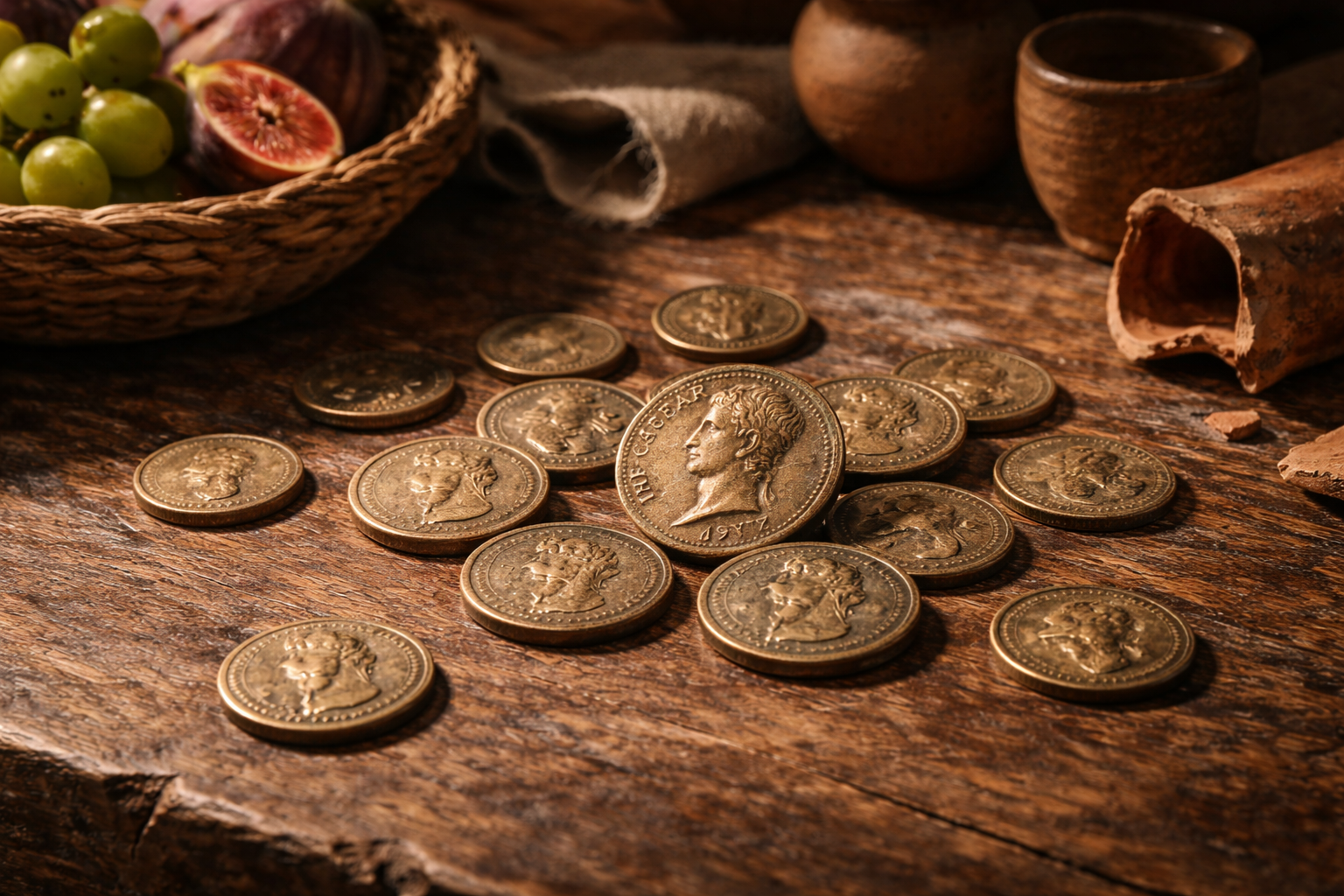 Small Roman as coins used in everyday minor transactions