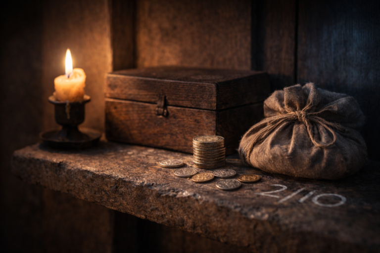 Small coins used for everyday payments in history.