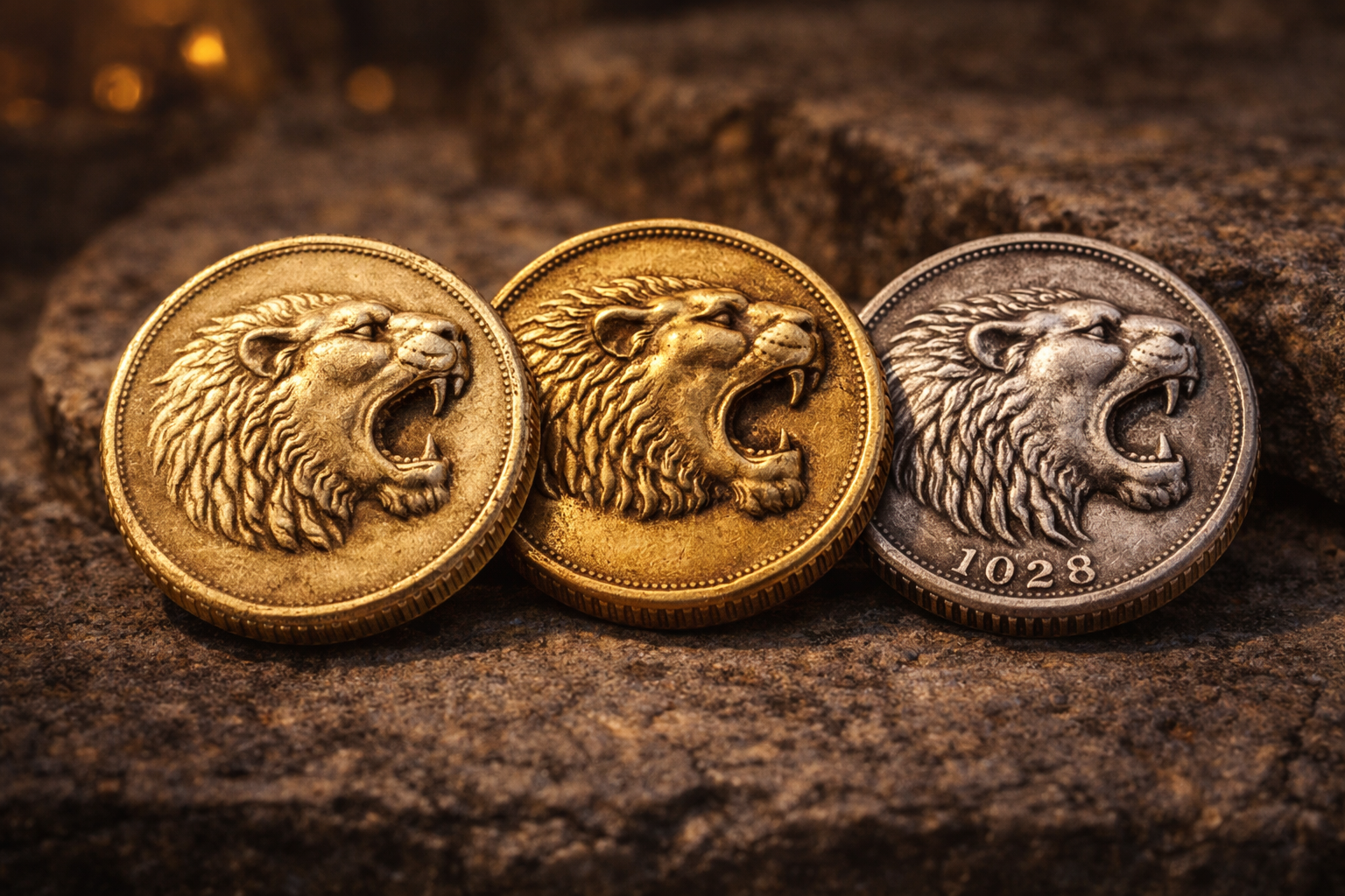 Comparison between electrum coins and Croesus gold and silver coins