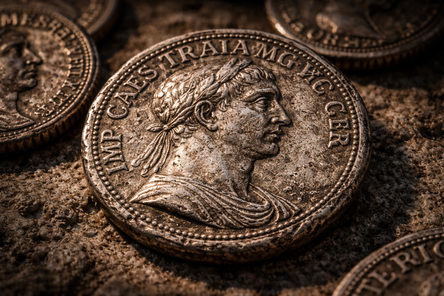 Worn Roman coin showing long circulation