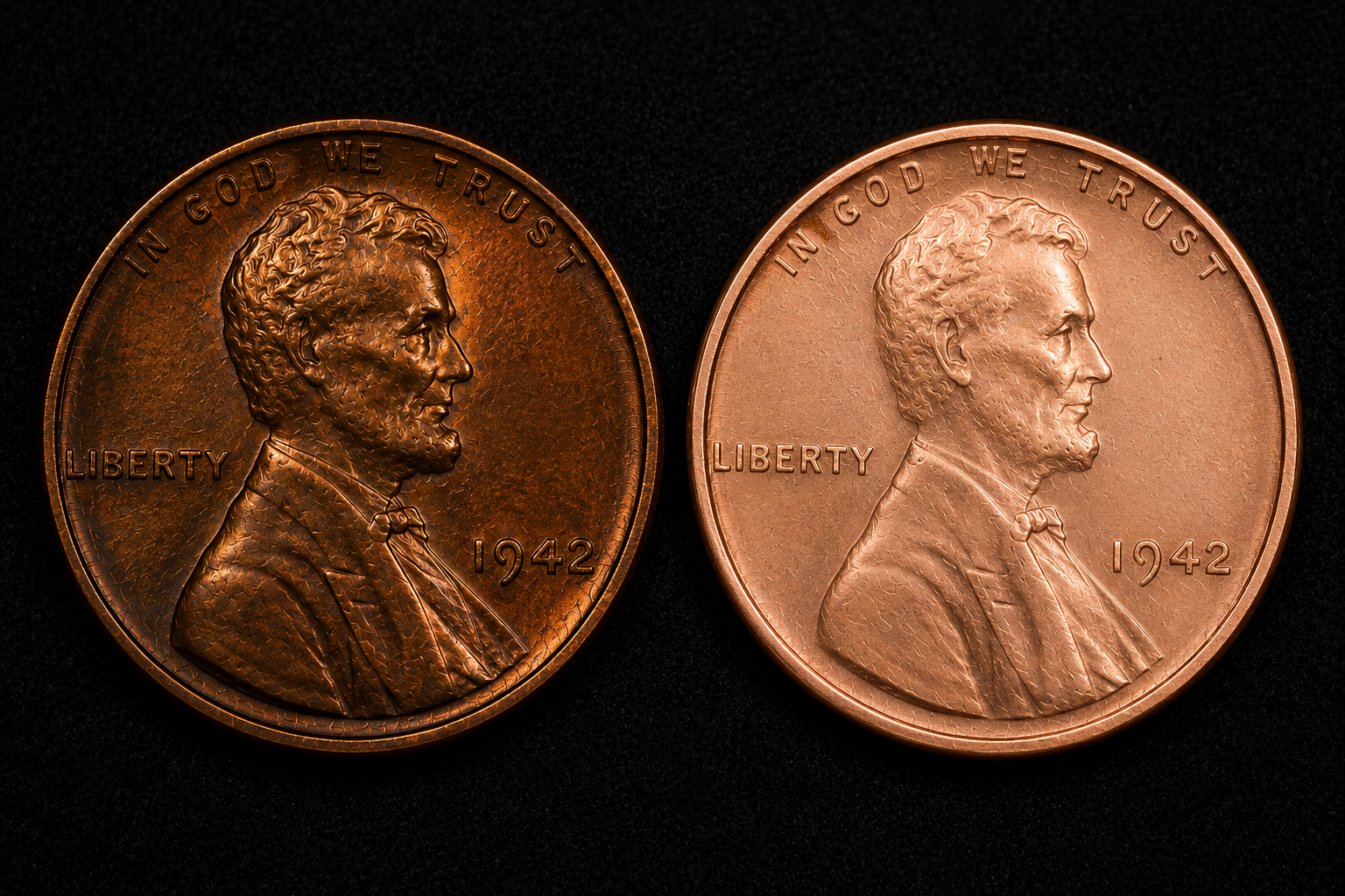 Original mint luster compared with cleaned coin surfaces